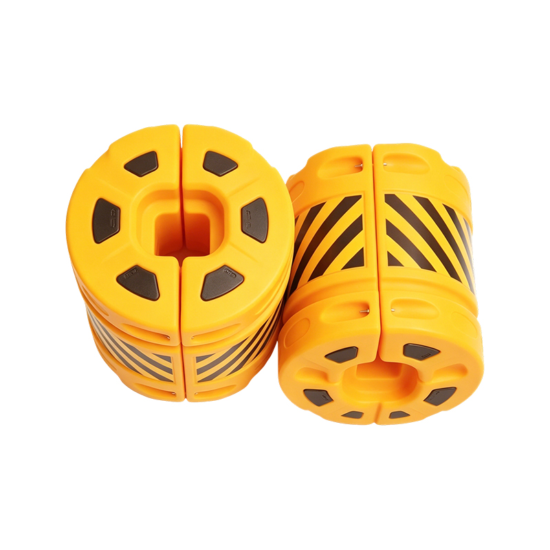 تركيبة وحدات HDPE المرورية المضادة للتأثير البرميل مع الأغطية العاكسة