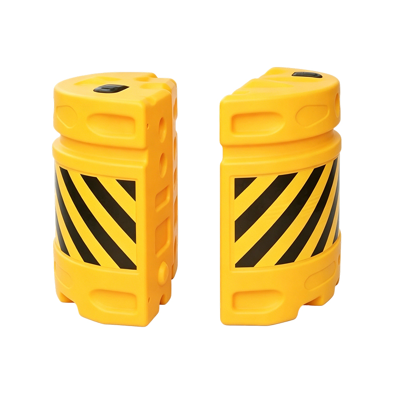 تركيبة وحدات HDPE المرورية المضادة للتأثير البرميل مع الأغطية العاكسة
