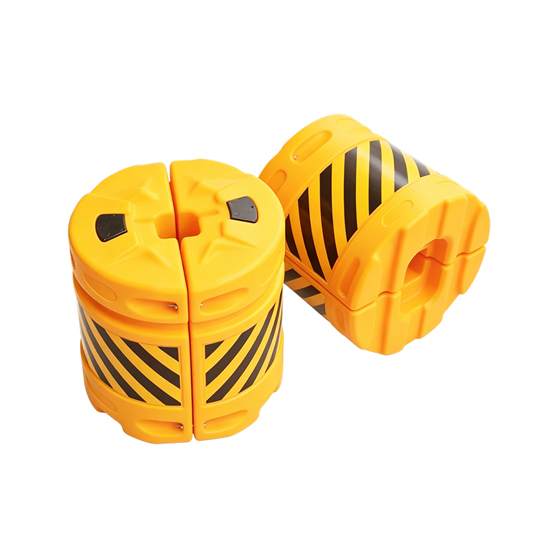 تركيبة وحدات HDPE المرورية المضادة للتأثير البرميل مع الأغطية العاكسة